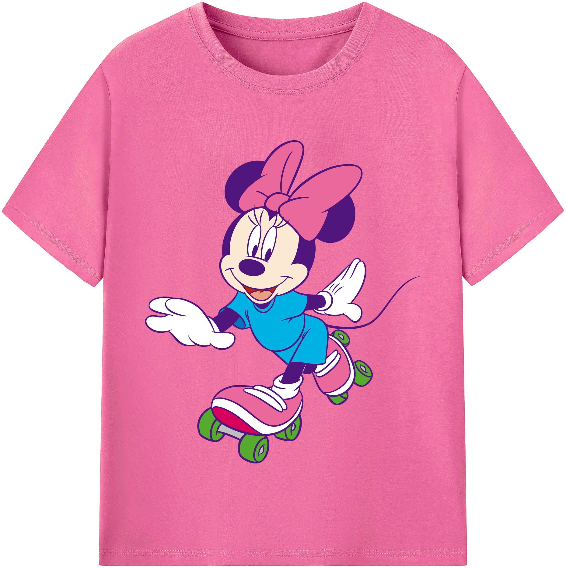 ミッキーマウス Mickey Mouse レディースカジュアルプリントTシャツ（綿100％）